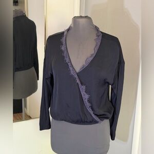 Express Sheer Lace-Trim Top 💖